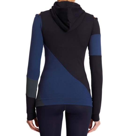 BOOM BOOM ATHLETICA tri-colour shoulder hoodie NWT - Picture 2 of 2